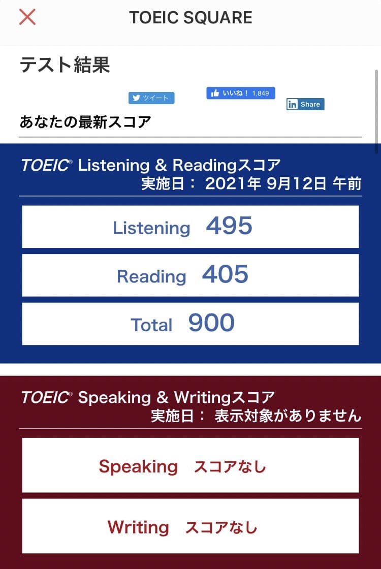問題の難化で有名な、2021年9月の公開テストの結果